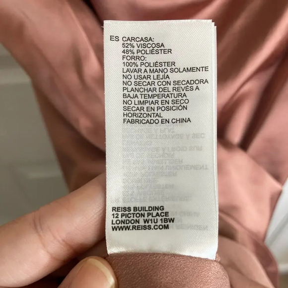 REISS Adaline One-shoulder draped satin dress - Picture 13 of 14